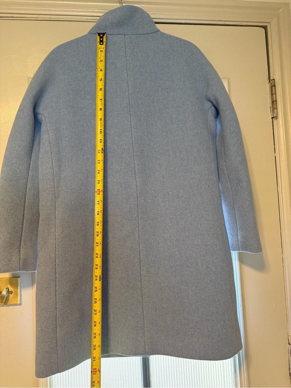 J. Crew Wool Cocoon Coat Stadium Cloth Heather Blue 2P - Picture 11 of 13
